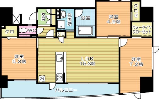 ヴェールヴァン田町 603号室 間取り