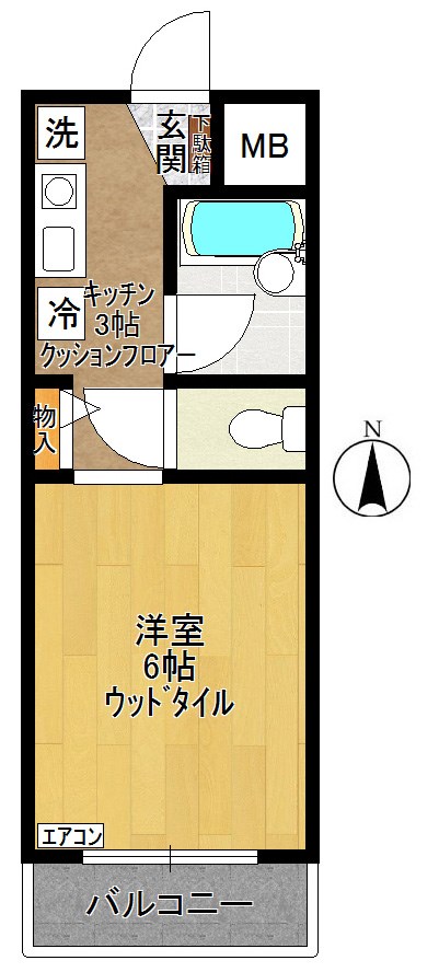 グローバルNI 302号室 間取り