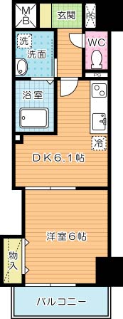 THE　SQUARE・Suite　Residence（ザ・スクエアスイートレジデンス） 506号室 間取り