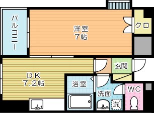 ＭＤＩインターフェイス竪町 1101号室 間取り