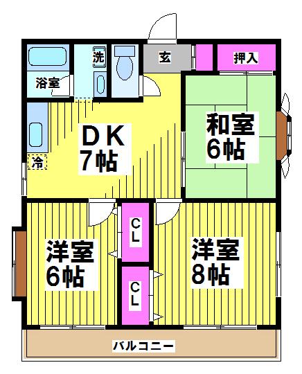 第一高砂ハイツ　 間取り