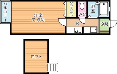 ＭＯＯＮ江南町（ムーン江南町） 205号室 間取り