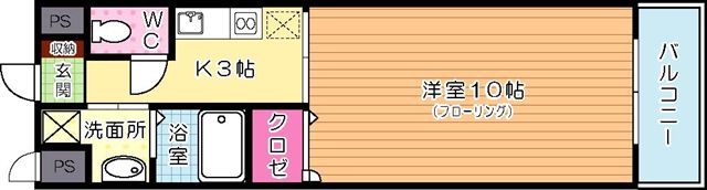 フォレスト片野 402号室 間取り