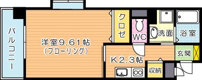セレスタイト黒崎 610号室 間取り