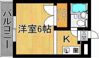 ジュネス神殿 205号室 間取り