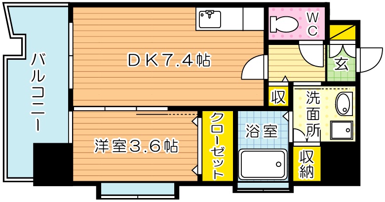 サンシャインプリンセス北九州  301号室 間取り