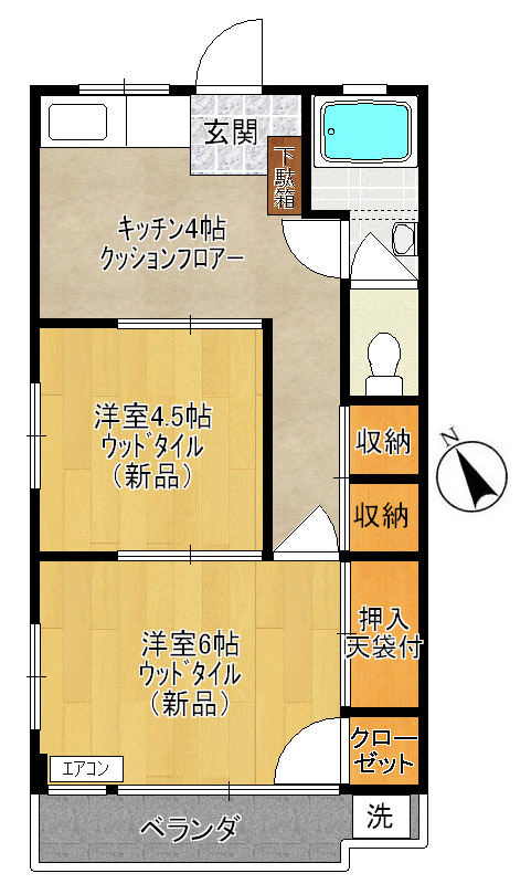 第1登戸コーポ 間取り図