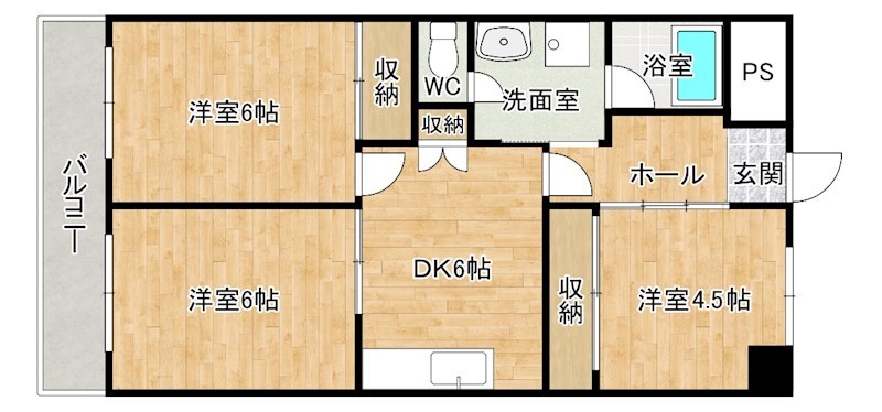 ギャランドラ片野 401号室 間取り