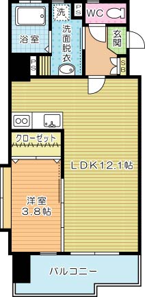 サンシャインプリンセス北九州 606号室 間取り