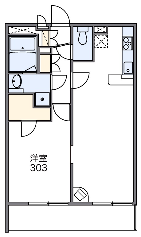 エスポワール六郷 303号室 間取り