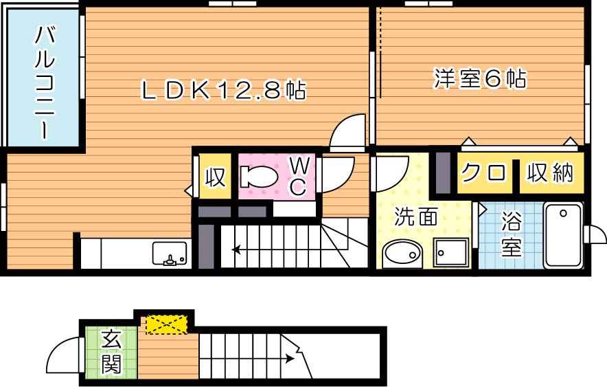 サニープレイス大平 間取り図