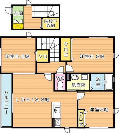 ポラリスⅠ 間取り図