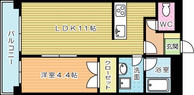ＺＥＮ&rsquo;Ｓ清水 405号室 間取り