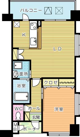 アースコートＹ&rsquo;ｓシティ香春口 504号室 間取り
