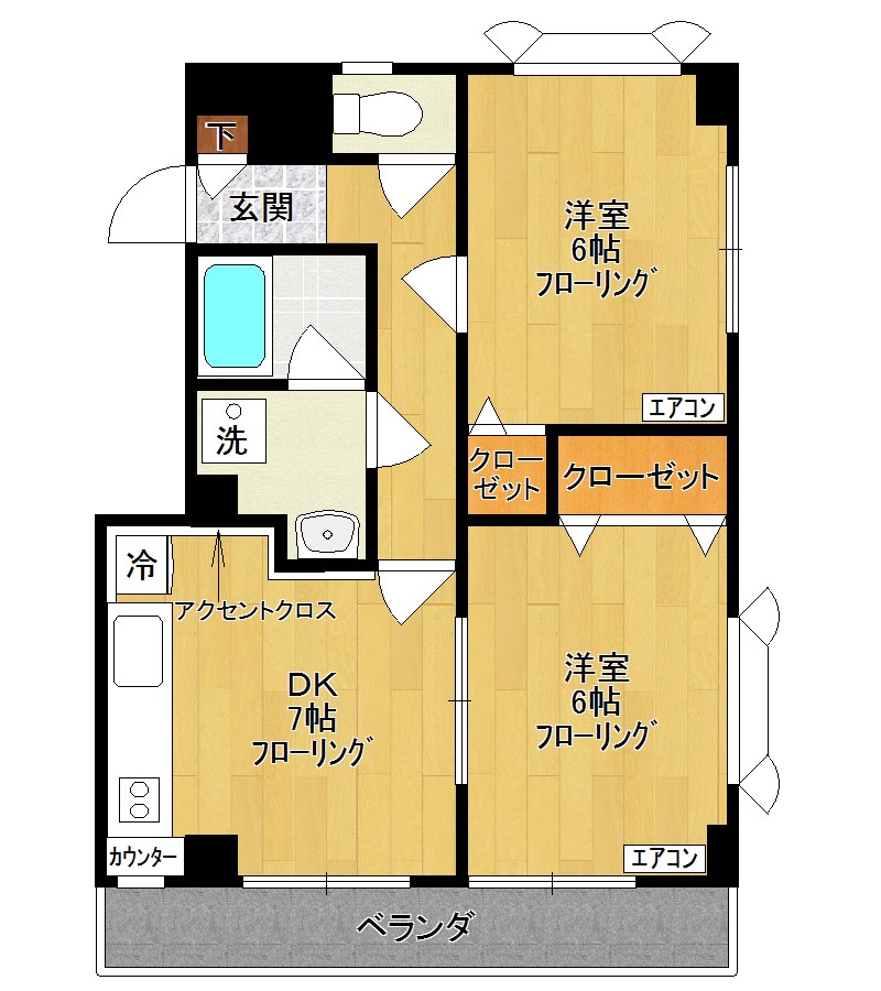 ハルミハイツ 301号室 間取り