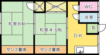 コーポいこい 201号室 間取り