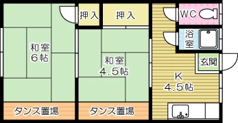コーポいこい 201号室 間取り