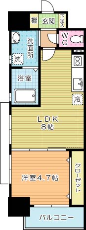 レジナスイート田町 805号室 間取り