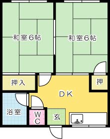 いずみ荘 10号室 間取り