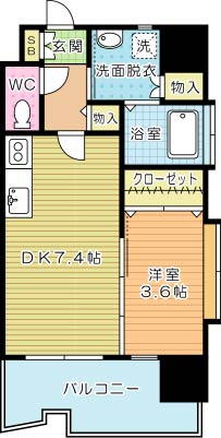 サンシャインプリンセス北九州 301号室 間取り
