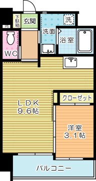 アンテス上到津 802号室 間取り