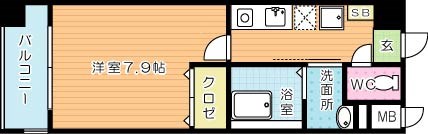 ガーディアンズパレス小倉  202号室 間取り