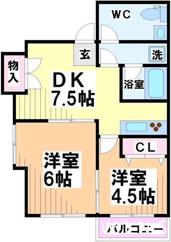 黒田屋ハイツⅡ 間取り