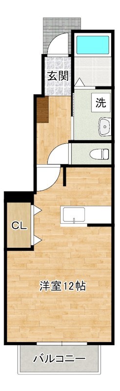 カレントハウス   102号室 間取り