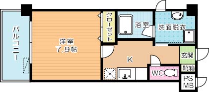 Ａｍａｚｉｎｇ Ｈｅａｒｔ（アメージングハート） 610号室 間取り