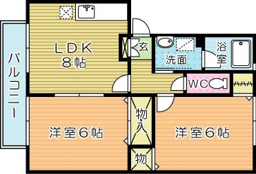 ファミール葛原Ⅰ 202号室 間取り