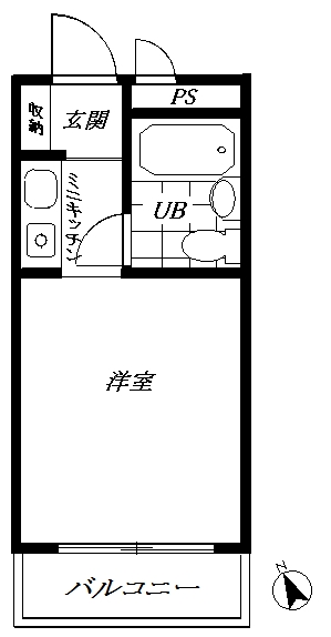 ﾄｯﾌﾟ妙蓮寺第2 305号室 間取り