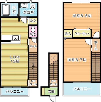 ユニメゾン葛原Ｂ 205号室 間取り