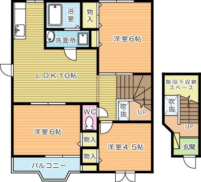 コーポラスカームⅡ 201号室 間取り