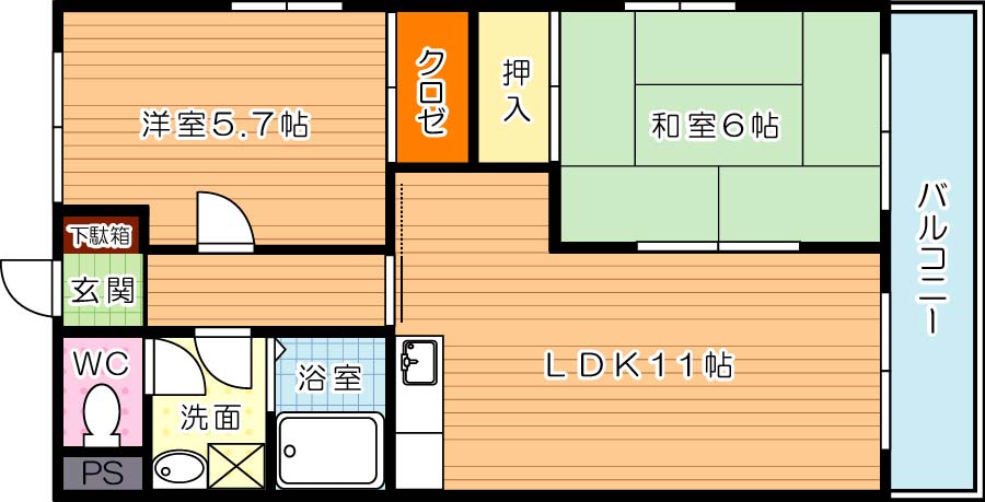 レイクランドⅠ 間取り図