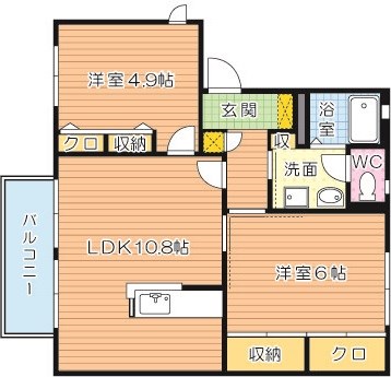 シャンテ星ヶ丘 間取り図