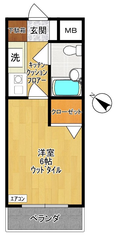 リンドウマンション若葉台 201号室 間取り
