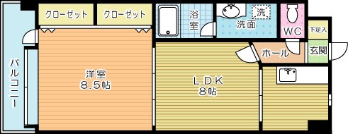 浅野ベイタワー 602号室 間取り