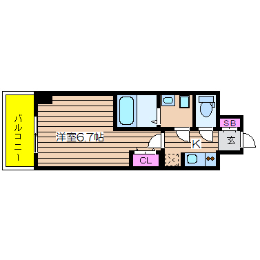 リーガル京町堀Ⅱ 間取り
