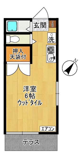 シャローム 101号室 間取り