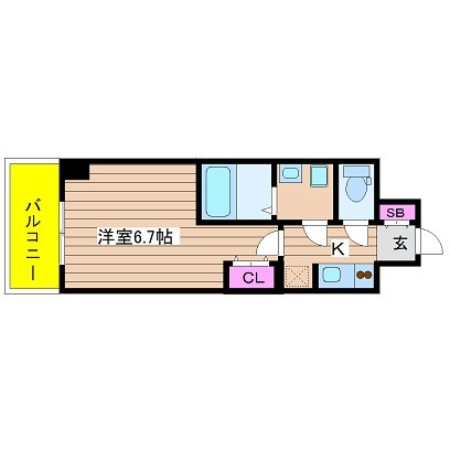リーガル京町堀Ⅱ 間取り