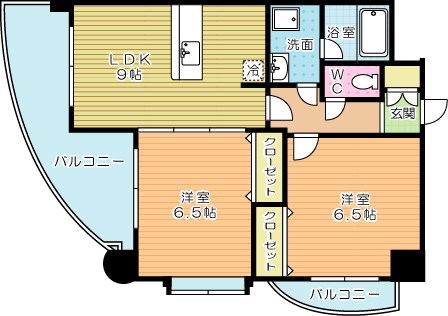 ベルガ北方 907号室 間取り