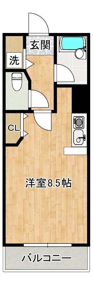 ウイングビル 302号室 間取り
