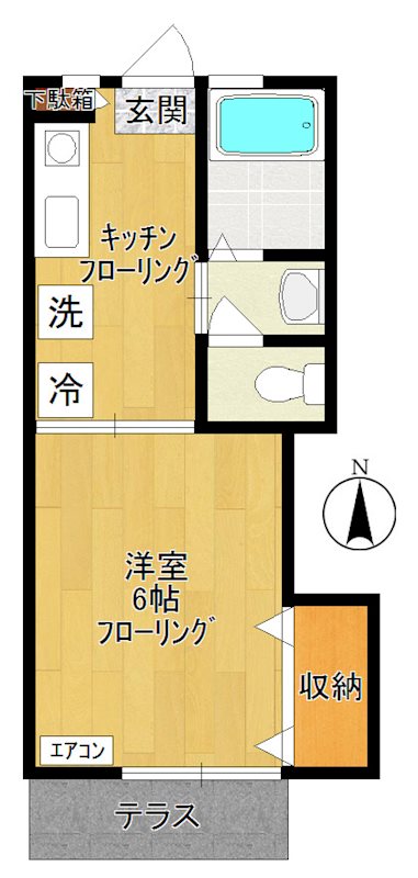 メゾンきよみや 103号室 間取り