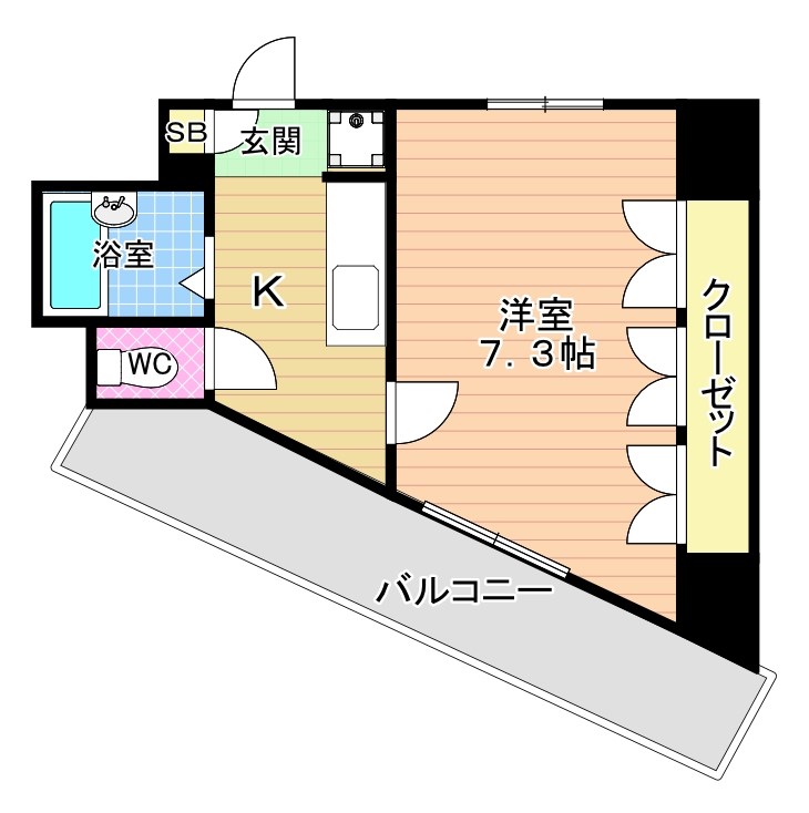 朝日プラザ小倉南　 401号室 間取り