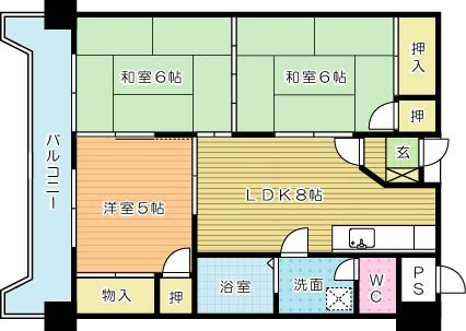 コーポ森川  402号室 間取り