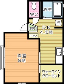 シャトーＫ安部山Ｂ棟 間取り図