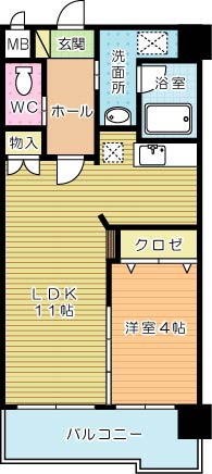 メゾンドソレイユ 403号室 間取り