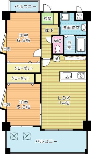 ビッグファミリー葛原 405号室 間取り