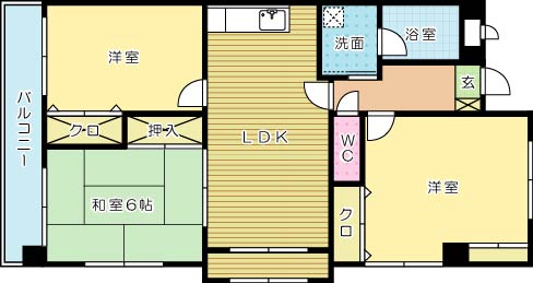 フルーレ嵐山 301号室 間取り