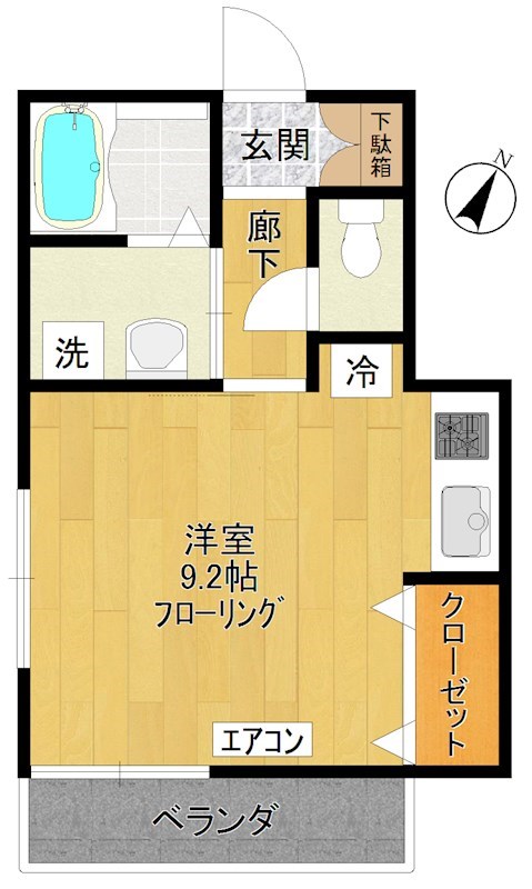 アカネハイツ 203号室 間取り